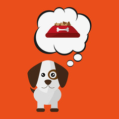 Dog pet cartoon. Animal design. vector illustration