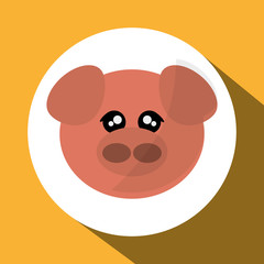 Animal face design. cartoon icon. vector illustration