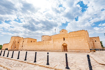 Jabrin Castle in Ad Dakhiliyah, Oman. It is known as Jabreen Fort and was built in 1671. It is...