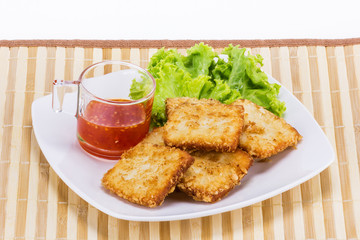 Fish fried with vegetable