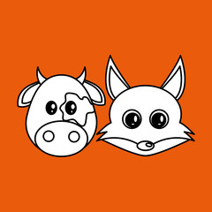 Animal design. cartoon icon. Colorful illustration