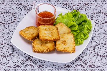 Fish fried with vegetable