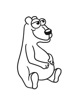 great funny sitting thick grizzly bear comic cartoon