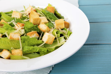 Summer caesar salad close up