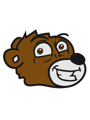 grin smile comic cartoon head face sweet little cute polar teddy bear funny
