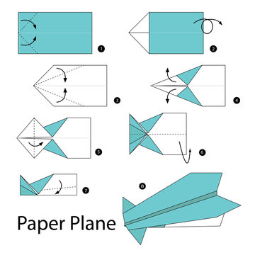 Step by step instructions how to make origami A Plane.