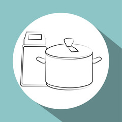 Kitchen design. Supplies icon. White background, vector illustration