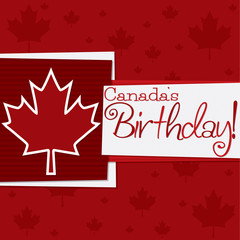 Funky Canada Day card in vector format.