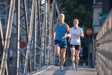 Photo sur Aluminium Jogging faire du jogging en couple