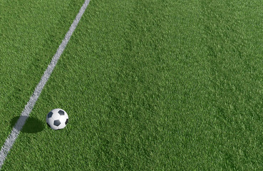 Soccer, Football field background 3D image