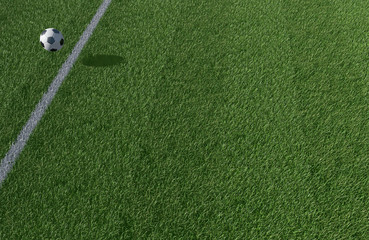 Soccer, Football field background 3D image