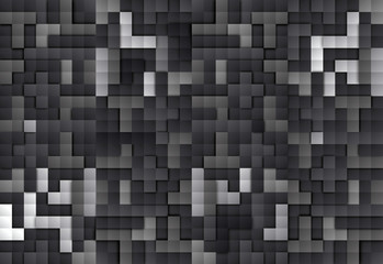 abstract image of blocks background in black toned, pattern bloc