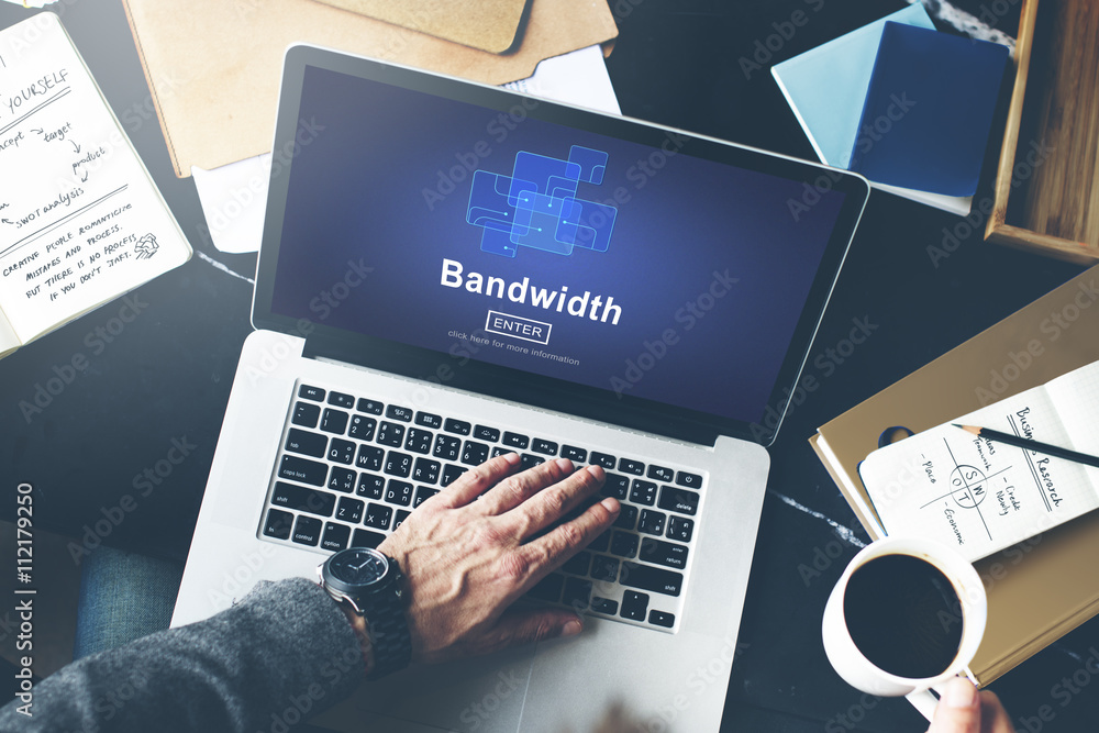 Poster bandwidth broadband connection data information internet concept