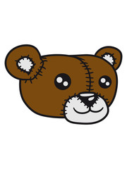 face scalp sweet cute teddy bear