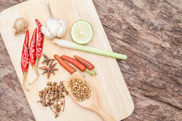 spices and various herb