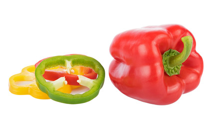 Bell pepper on white background