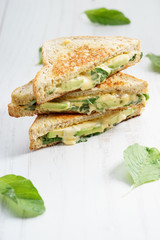 grilled cheese sandwich with avocado