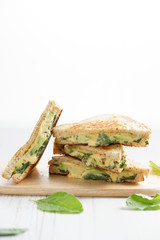 grilled cheese sandwich with avocado