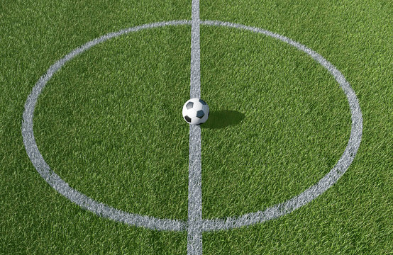 Soccer, Football field background 3D image