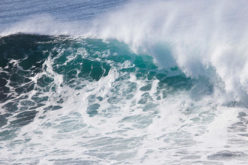 Blue sea texture with foam