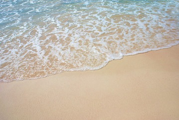 Fototapeta na wymiar Clear Water and Sand beach background