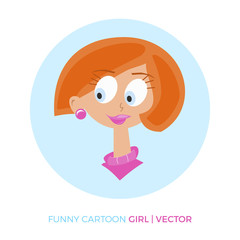Smiling Girl cartoon fun