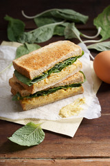 freshly made sandwiches.