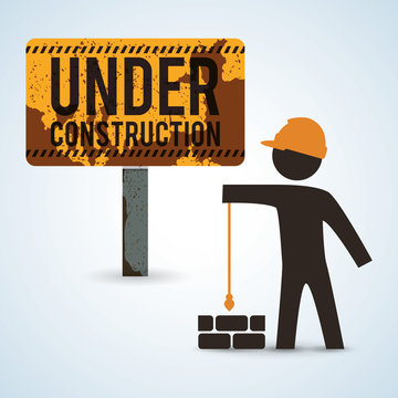 Under construction design. tool icon. isolated illustration