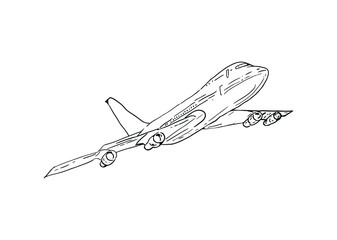 Fototapeta na wymiar Plane vector icon concept