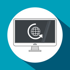 Call center design. Customer service icon. Flat illustration