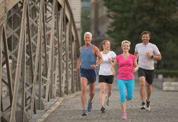 people group jogging