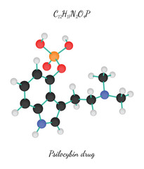 C12H17N2O4P Psilocybin molecule