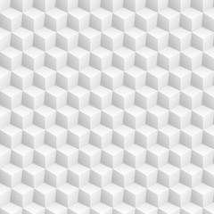 Grey abstract 3d cubes pattern