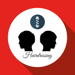 Hair salon design. Hairdressing icon. , vector silhouette style , vector