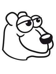 face head great funny sitting thick grizzly bear comic cartoon