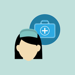 Medical care design. Health care icon. Isolated illustration , vector