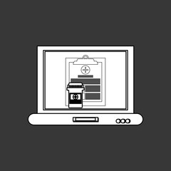 Medical care design. Health care icon. Isolated illustration , vector