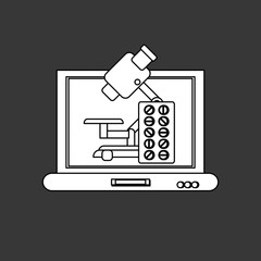 Medical care design. Health care icon. Isolated illustration , vector