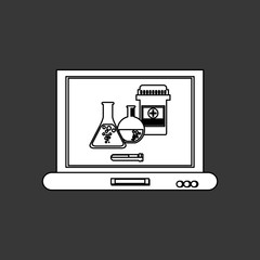 Medical care design. Health care icon. Isolated illustration , vector