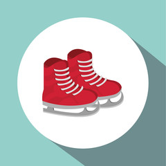 Winter design. Sport icon. Colorful illustration 