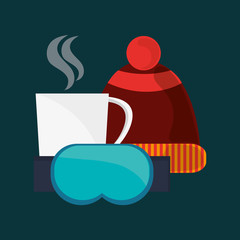 Winter design. Sport icon. Colorful illustration 