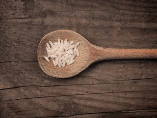 Rice on a spoon