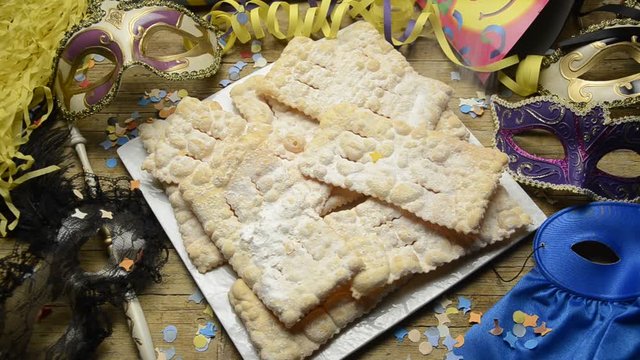 Dulces carnavalescos Dolci carnevaleschi Bugie Chiacchiere Sfrappole Galani Crostoli Cenci Lattughe Az&uacute;car glas Powdered sugar Zucchero a velo Icing Puderzucker Cukier puder Poedersuiker Flormelis