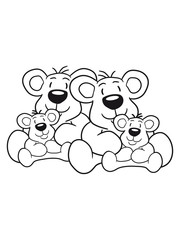 siblings twins pair couple love papa 2 children, baby boy, mummy family sweet little cute polar teddy bear sitting