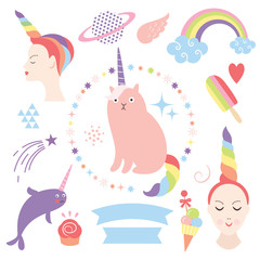 magic collection, cute unicorns © LenLis