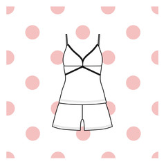 Vector illustration of women's sleepwear.