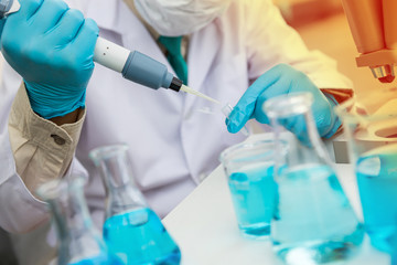 researcher working in laboratory