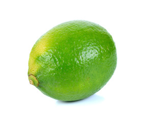 Fresh lime isolated on white background.