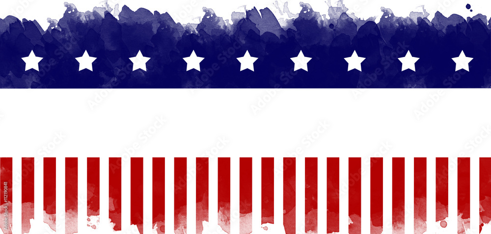 Wall mural american flag grunge greeting card background