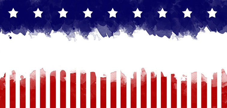 American flag grunge greeting card background